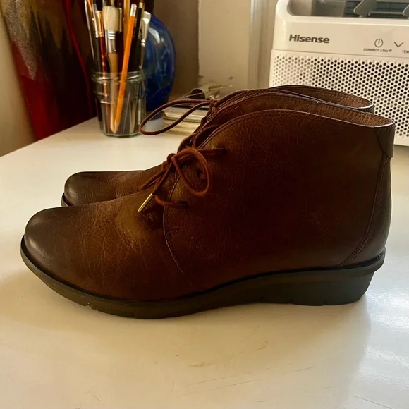 Dansko Shoes Dansko Joy Bootie Brown Leather Ankle Boots